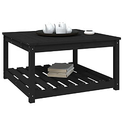 Avis vidaXL Table de jardin noir 82,5x82,5x45 cm bois massif de pin