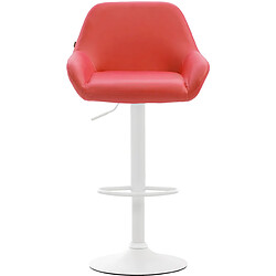 Non Tabouret de bar Braga simili cuir blanc