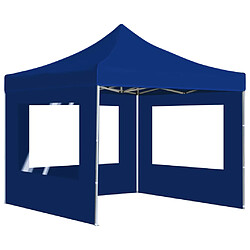 Acheter vidaXL Tente de réception pliable avec parois Aluminium 2x2 m Bleu