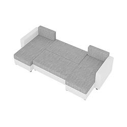 Avis Bestmobilier Romy - canapé panoramique en U - 7 places - convertible avec coffre - en tissu et PU