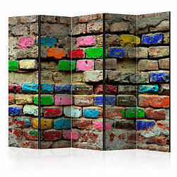 Paris Prix Paravent 5 Volets Colourful Bricks 172x225cm