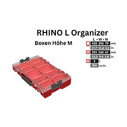 Acheter Toolbrothers RHINO L Organiseur ULTRA Hauteur M Boîtes 452 x 296 x 79 mm 5 l empilable IP54