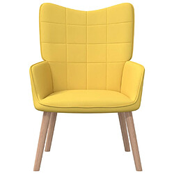 Maison Chic Chaise de relaxation | Fauteuil relax Jaune moutarde Tissu -GKD86320