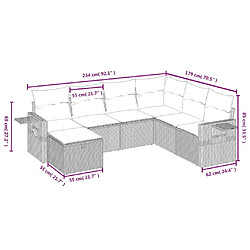 Avis Maison Chic Ensemble Tables et chaises d'extérieur 7pcs avec coussins,Salon de jardin noir résine tressée -GKD505288