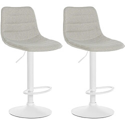 Non Lot de 2 tabourets de bar Lex tissu W 