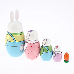 Acheter 5Pièces Poupée Matryoshka en Bois - Lapin Mignon