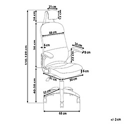 Beliani Chaise de bureau design noir PREMIER