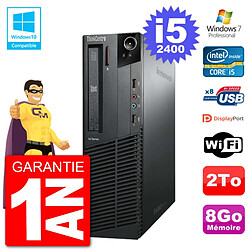 PC Lenovo ThinkCentre M82 SFF i5-2400 RAM 8Go Disque Dur 2To Graveur DVD Wifi W7 · Occasion 