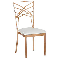 Acheter Beliani Chaise de réception Chaise de salle à manger GIRARD Set de 2 Métal Empilable Rose doré