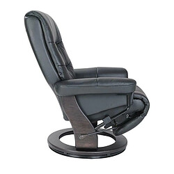 MY NEW DESIGN MAX - Fauteuil de Relaxation manuel en cuir Noir pas cher