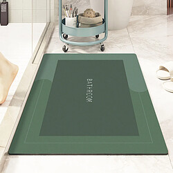 LUUCOZK Tapis de bain antidérapants absorbants à séchage rapide pour salle de bain - Vert - Rectangulaire-40 x 60CM 