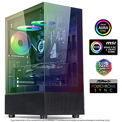 Spirit of Gamer BOITIER PC GAMER SPECTRA DARK 3 ARGB EDITION ARGB 3 ventilateurs 7 ports