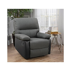 Habitat Et Jardin Fauteuil relax Lincoln - 90 x 89 x 103 cm - Noir/Gris foncé