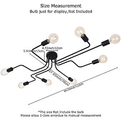 Acheter Universal Plafonnier pince plafonnier avec 8 lampes hotte luminaire luminaire eclairage creatif e27 prise lumineuse noir