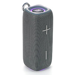 Yonis Enceinte Bluetooth 3D Stéréo Sans Fil LED Enceinte Bluetooth Portable 3D Stéréo Subwoofer LED Multicolore Anti-Poussière Autonomie 3h Gris YONIS