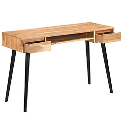 Acheter Helloshop26 Bureau table meuble travail informatique à écrire bois d'acacia massif 118 cm 0502113