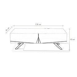 La Maison Du Canapé Table basse laqué ASTER - Blanc - Blanc pas cher