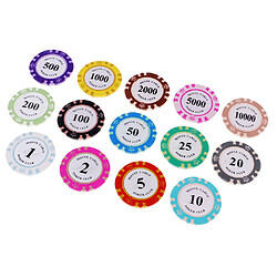 14 pcs Poker Chips Casino Pièces Clay Poker Puces Gambling Texas Table Jeu pas cher