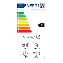 Lave-vaisselle 60cm 14 couverts 44db - ESM48210SX - ELECTROLUX