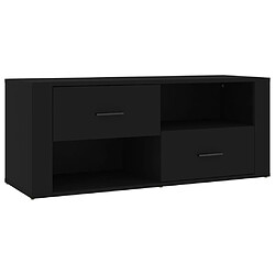 Maison Chic Meuble TV scandinave - Banc TV pour salon Noir 100x35x40 cm Bois d'ingénierie -MN23663