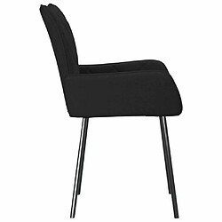 Maison Chic Lot de 2 Chaises à manger | Chaise de salle à manger cuisine noir tissu -GKD82721 pas cher