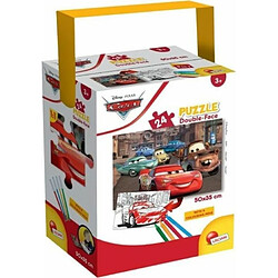 Lisciani - Disney Puzzle Cars - Puzzle 24 Pièces - Double Face - Verso A Colorier - Jeu Educatif - A partir de 3 ans 