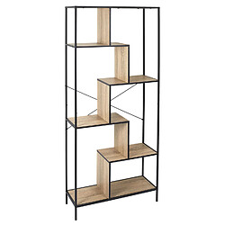 The Home Deco Factory Etagère Edison - H. 180 cm - Noir et Bois