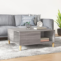 vidaXL Table basse sonoma gris 80x80x36,5 cm bois d'ingénierie 