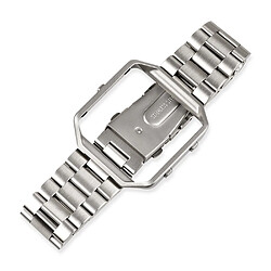 Avis Wewoo Bracelet pour montre connectée Convient Fitbit Blaze De Sport Intelligente En Acier Inoxydable Cadre Métal Papillon Boucle Trois Perles Argent