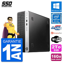 PC HP ProDesk 400 G4 SFF Intel Pentium G4400 RAM 16Go SSD 2To Windows 10 Wifi · Occasion 