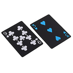 Noir Cartes de Poker Imperméables en Plastique