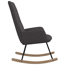 Avis vidaXL Chaise à bascule Gris foncé Tissu