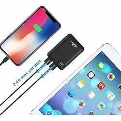 Acheter YOBON Petite Chargeur Portable, Batterie Externe 10000mAh Power Bank avec LCD Ecran, Multifonction batterie Externe de Secours en 2 portes sorties 2.4A