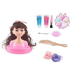 Mode Cheveux Styling Poupées Tête Jouer Set Enfants Childs Jouet Beauté Fille Cadeau B pas cher