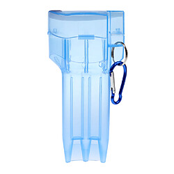 Acheter boîte transparente en plastique portable avec boucle de verrouillage bleu