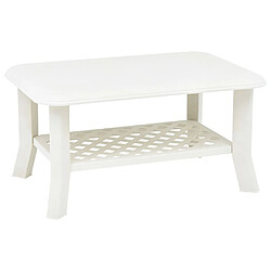 vidaXL Table basse Blanc 90x60x46 cm Plastique 