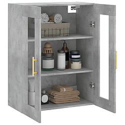 Maison Chic Armoire murale,Meuble de Rangement pour salon,cuisine gris béton 69,5x34x90 cm -MN51970 pas cher