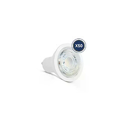 Lot de 50 Spots LED GU10 6W 450lm 75° Ø50mm - Blanc Chaud 3000K