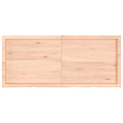 Avis vidaXL Étagère murale 140x60x(2-4) cm bois de chêne massif non traité