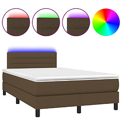 Sommier à lattes,Cadre à lattes de lit pour Adulte matelas et LED Marron foncé 120x200 cm -MN45673