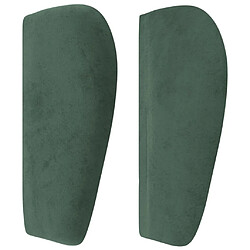 Acheter Tête de lit scandinave avec oreilles,meuble de chambre Vert foncé 83x23x78/88 cm Velours -MN82841