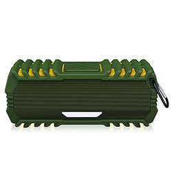 Yonis Enceinte Bluetooth Portable Outdoor Avec Crochet Appels Mains-Libres Carte TF FM USB Enceinte Bluetooth Portable TWS Texturée Autonomie 5h Support Appels FM TF Vert YONIS