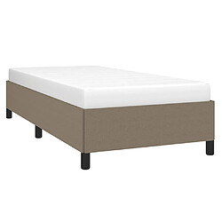 Avis vidaXL Cadre de lit Taupe 90x190 cm Tissu