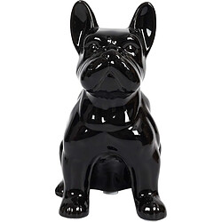 The Home Deco Factory Bouledogue en céramique assis 20 cm noir. Bouledogue en céramique assis 20 cm noir