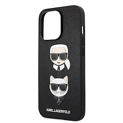 Karl Lagerfeld Coque pour iPhone 13 Pro - arrière rigide Karl & Choupette noir pas cher