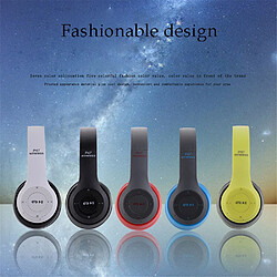 GUPBOO Casque Bluetooth pliable avec microphone et prise en charge de la carte TF