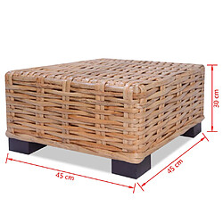 Acheter vidaXL Table basse Rotin naturel 45x45x30 cm