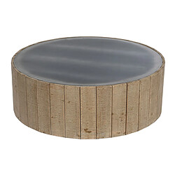 Pegane Table basse, table de salon ronde en bois coloris naturel - diamètre 90 x hauteur 30 cm