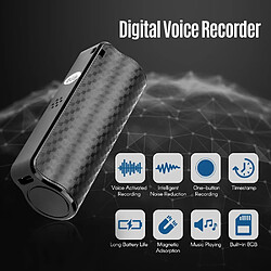 Universal 1 magnétophone audio numérique activation vocale mini stylo USB lecteur MP3 8 Go pour enregistrer des conférences en attente longue | magnétophone numérique(Le noir)
