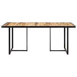 Maison Chic Table de salle à manger,Table à dîner 160 cm Bois de manguier brut -GKD67794